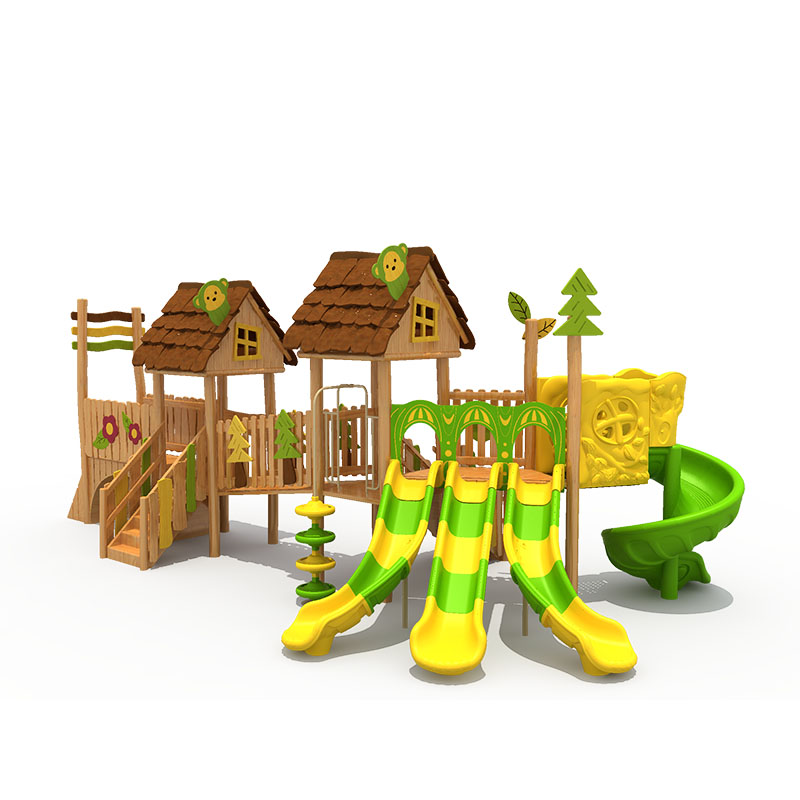 Custom Wooden Slide Playgroundt For Sale